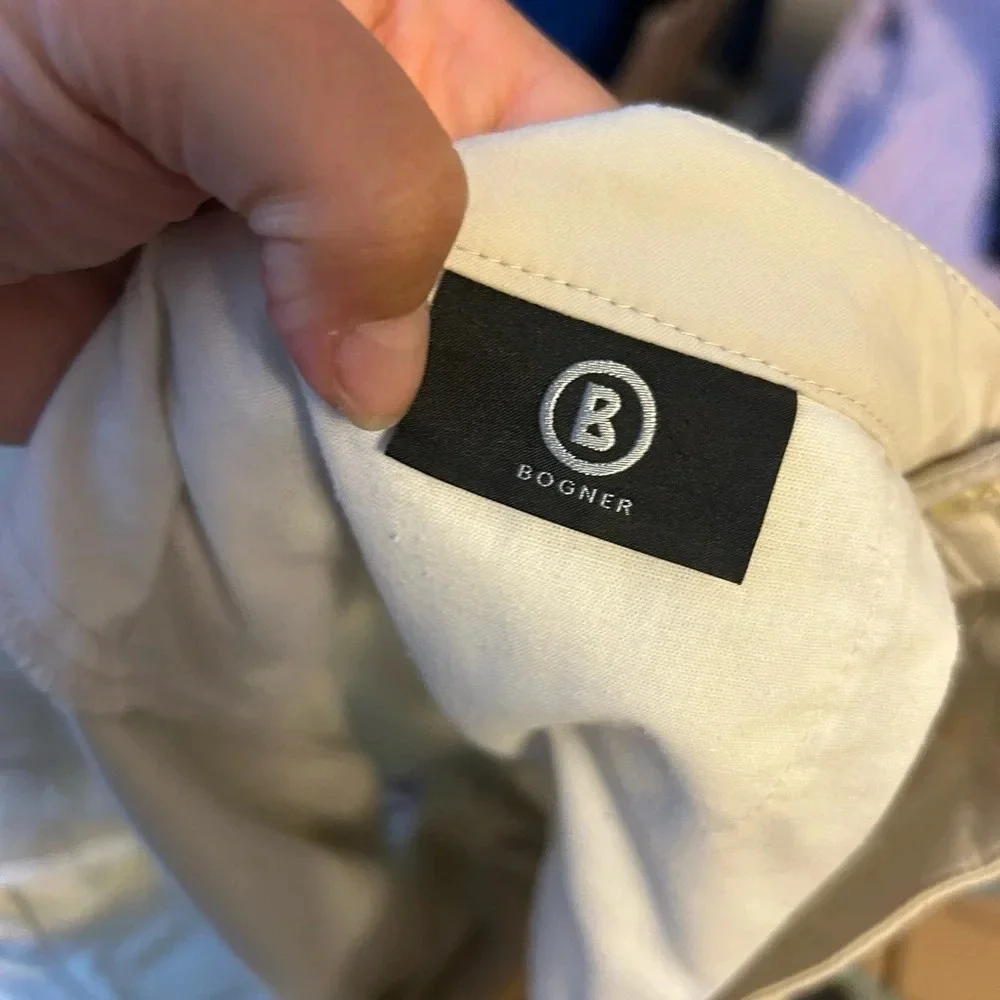 Bogner Cream Bermuda Shorts